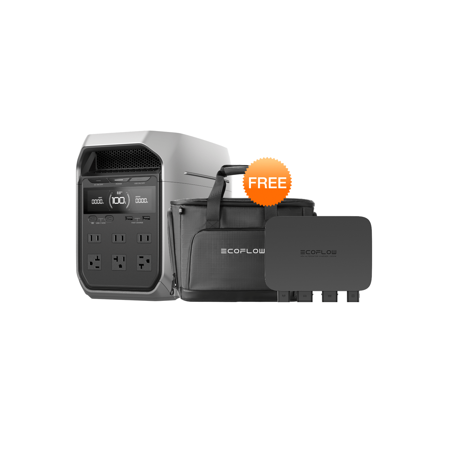 Load image into Gallery viewer, EcoFlow Alternator Charger DELTA 3 PLUS + 500W Alternator Charger + Free Bag EcoFlow 500W Alternator Charger