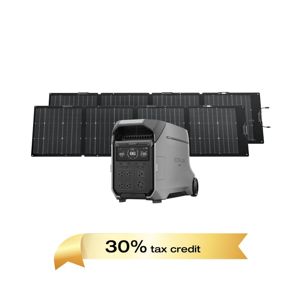 Load image into Gallery viewer, EcoFlow DP3 DELTA Pro 3 + 2 × 220W NextGen Bifacial Solar Panels EcoFlow DELTA Pro 3 Portable Power Station (UL9540 Certificated)