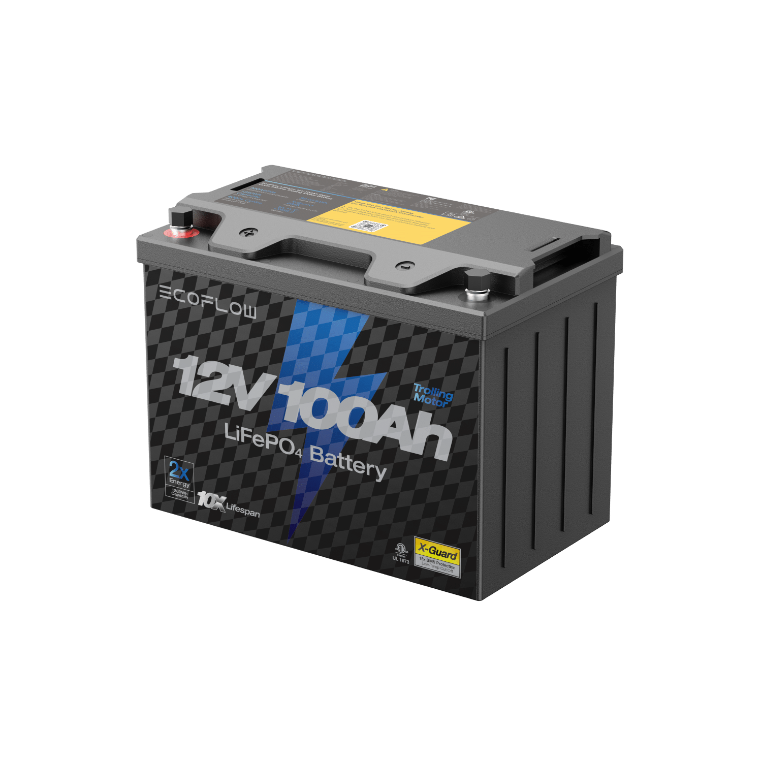 Load image into Gallery viewer, EcoFlow EcoFlow Lithium 12V 100Ah Deep Cycle Marine Trolling Motor Battery