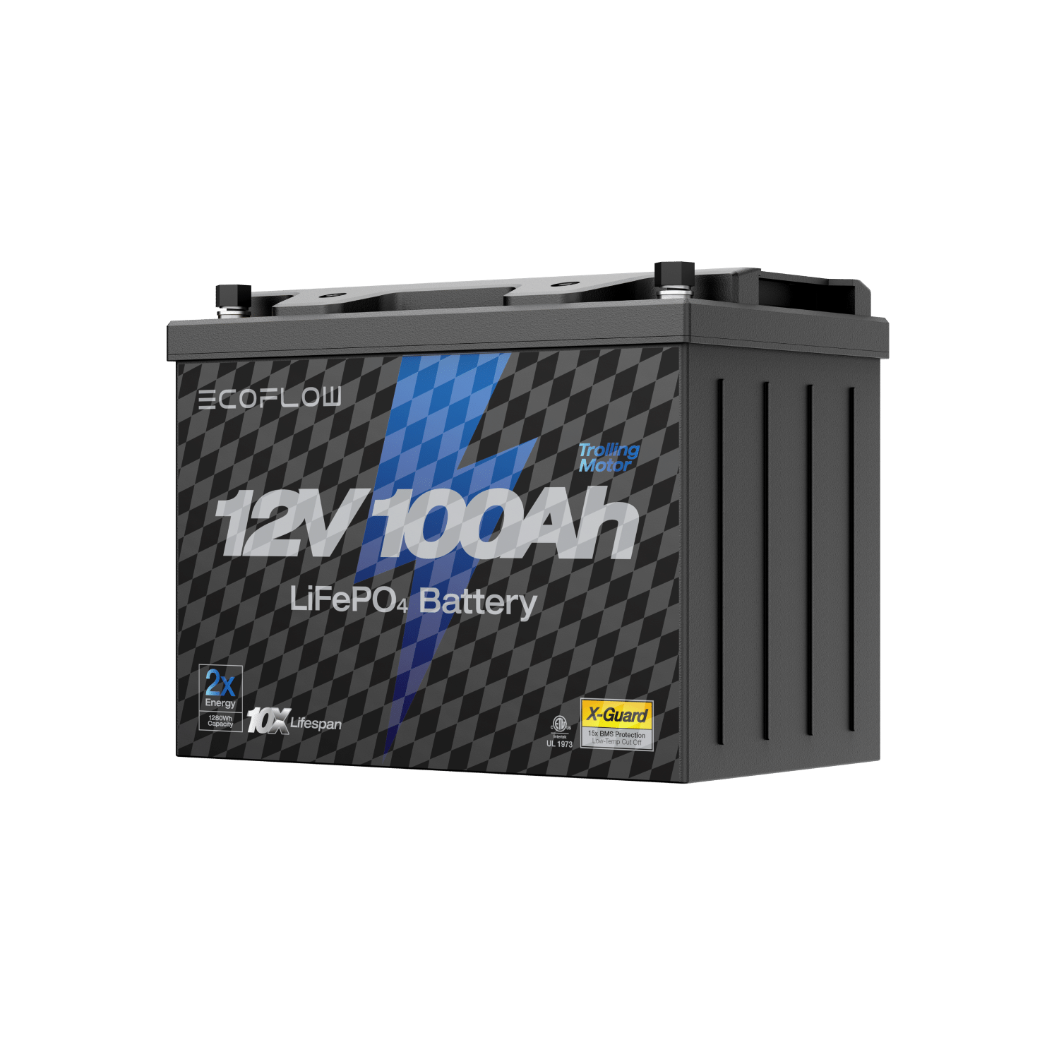 Load image into Gallery viewer, EcoFlow EcoFlow Lithium 12V 100Ah Deep Cycle Marine Trolling Motor Battery