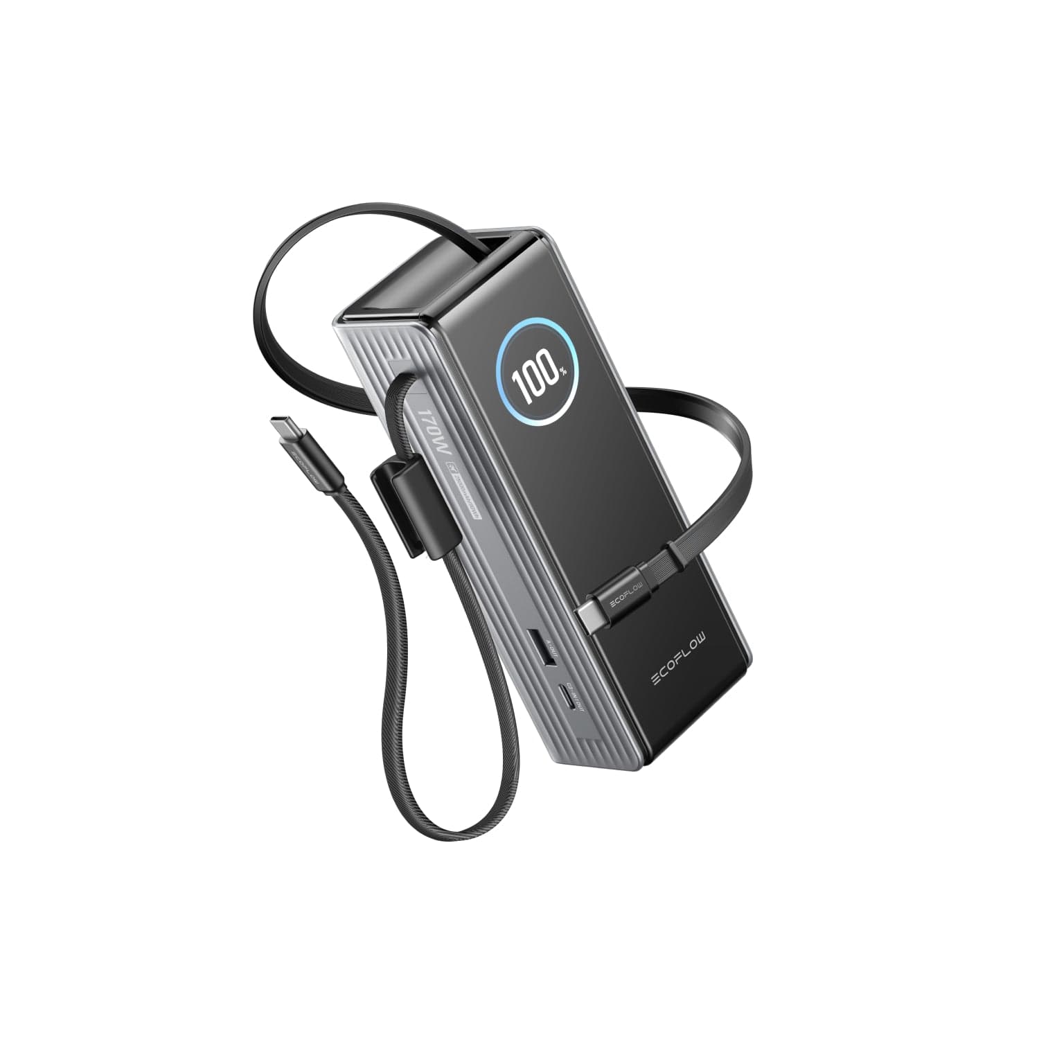 Load image into Gallery viewer, EcoFlow Rapid25k-with EcoFlow RAPID Power Bank (25,000mAh, 170W, 100W Built-In and Retractable