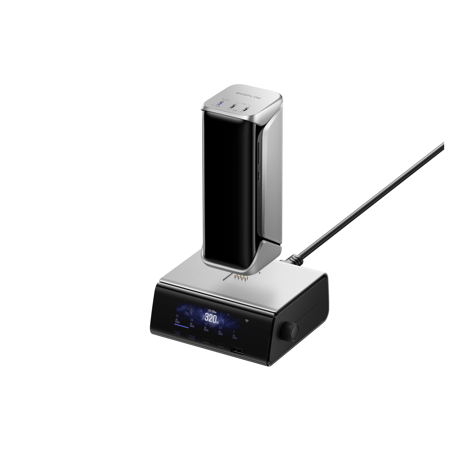 Load image into Gallery viewer, EcoFlow Rapid Pro X RAPID Pro X Power Bank + RAPID Pro Desktop Charger (320W, 5 Ports, GaN) EcoFlow RAPID Pro X Power Bank (27,650mAh, 300W)