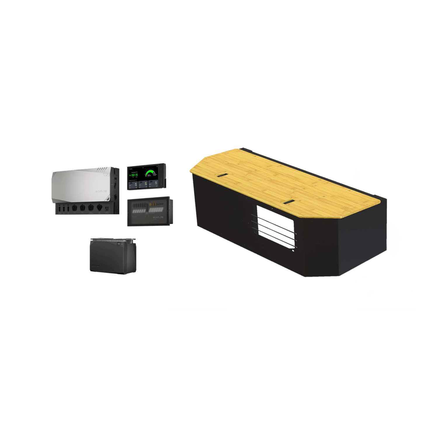 Load image into Gallery viewer, EcoFlow 2kWh Independence Kit + Kickit Couch Independence Kit + Rigwell Kickit Couch