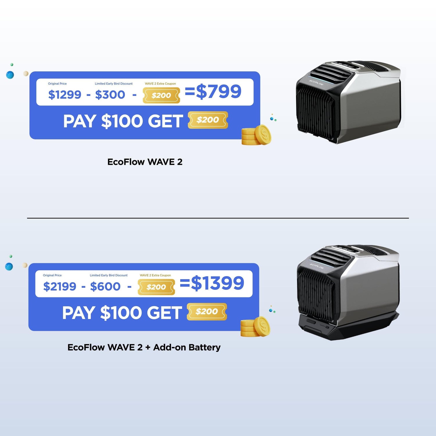 Load image into Gallery viewer, EcoFlow US $200 EcoFlow WAVE 2 Extra Coupon