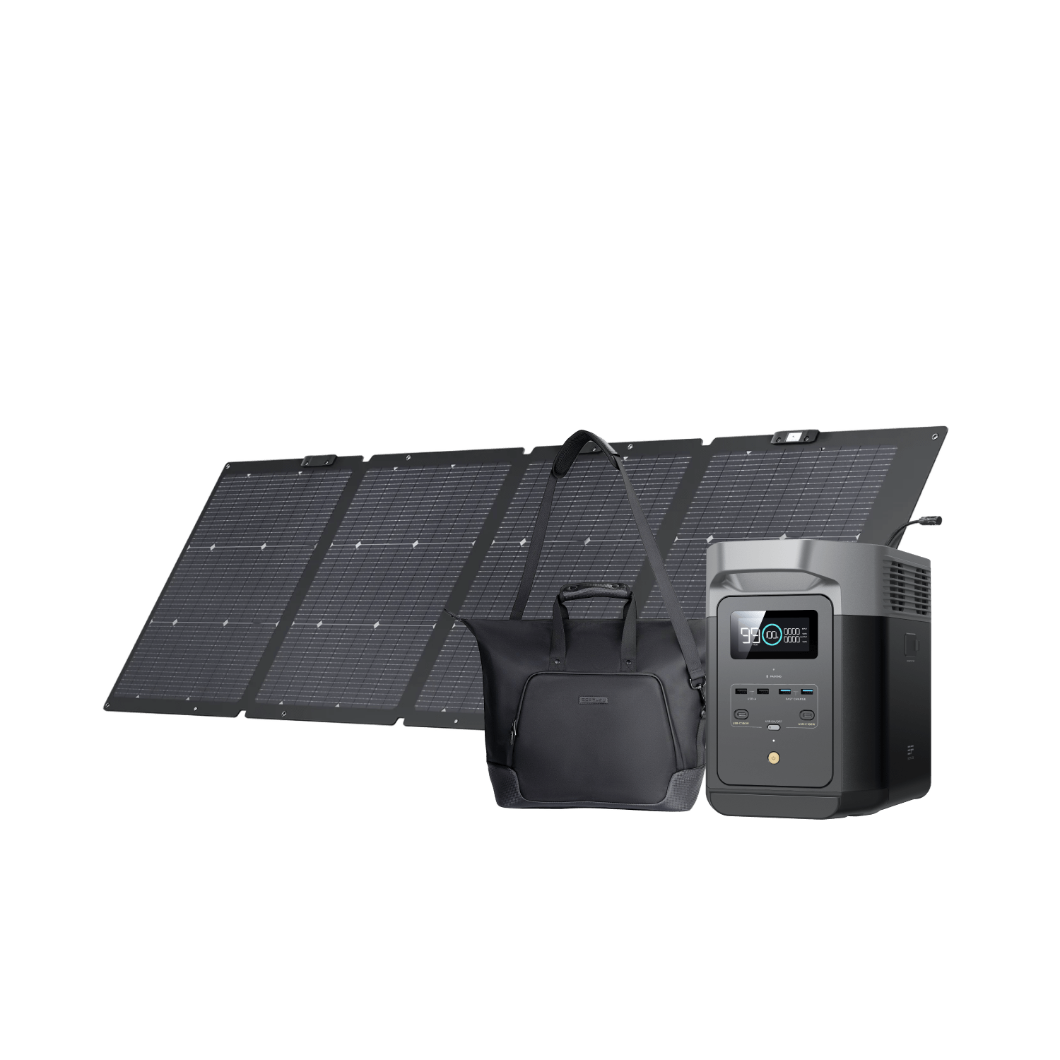 Load image into Gallery viewer, EcoFlow US Bundle EcoFlow DELTA 2 +220W Portable Solar Panel +EcoFlow DELTA 2 Waterproof Bag EcoFlow DELTA 2 Portable Power Station + 220W Portable Solar Panel + DELTA 2 Fashion Waterproof Bag