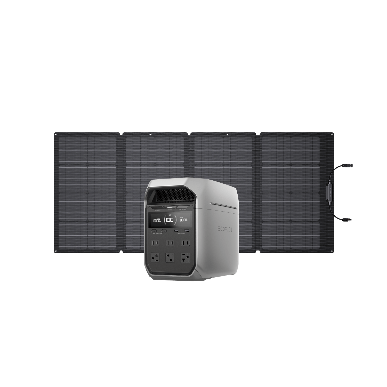 Load image into Gallery viewer, EcoFlow US Bundle DELTA 3 Plus + 160W Solar Panel EcoFlow DELTA 3 Series Solar Generator (PV160W)