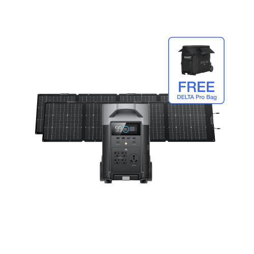 Load image into Gallery viewer, EcoFlow US Standalone (members-only) DELTA Pro Portable Power Station + 220W Portabel Solar Panel*2 + Free Bag EcoFlow DELTA Pro Portable Power Station + 220W Portabel Solar Panel*2 + Free Bag - Monthly Madness