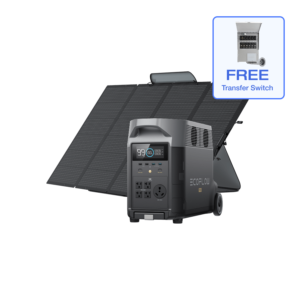 Load image into Gallery viewer, EcoFlow US DP DELTA Pro + 400W Portable Solar Panel + Free Transfer Switch EcoFlow DELTA Pro Portable Power Station