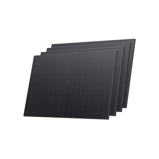 2x EcoFlow 400W Rigid Solar Panel+4x Rigid Solar Mounting Feet