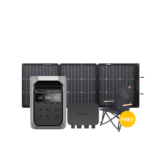 EcoFlow DELTA 3 Plus + 160W Portable Solar Panel + 800W Alternator Charger