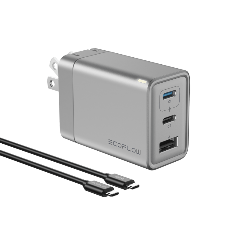 Load image into Gallery viewer, EcoFlow Accessory RAPID 65W GaN Charger with 100W Cable EcoFlow RAPID 65W GaN Charger with 100W Cable
