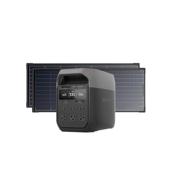 EcoFlow US Solar Panels DELTA 3 + 2 × 130W RVMax Rigid Solar Panel EcoFlow 130W RVMax Rigid Solar Panel