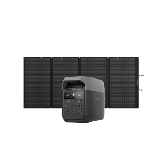 EcoFlow US Solar Panels DELTA 3 + 400W Portable Solar Pannel EcoFlow 400W Portable Solar Panel