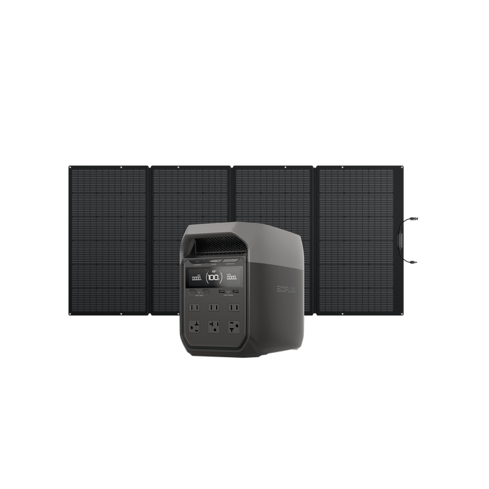 EcoFlow US Solar Panels DELTA 3 + 400W Portable Solar Pannel EcoFlow 400W Portable Solar Panel