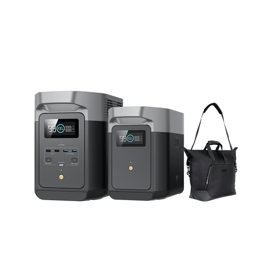 EcoFlow US Bundle DELTA 2 + DELTA 2 Smart Extra Battery EcoFlow DELTA 2 + EcoFlow DELTA 2 Smart Extra Battery + Free DELTA 2 Waterproof Bag - Flash Sale