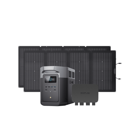 EcoFlow US DELTA 2 Max + 2*220W + Alternator Charger EcoFlow DELTA 2 Max + 2*220W Portable Solar Panel + 800W Alternator Charger