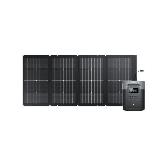 EcoFlow US 1*220W + DELTA 2 Max EcoFlow DELTA 2 Max + 220W Portable Solar Panel