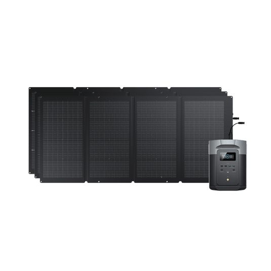 EcoFlow US 3*220W + DELTA 2 Max EcoFlow DELTA 2 Max + 220W Portable Solar Panel