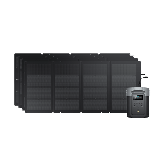 EcoFlow US 4*220W + DELTA 2 Max EcoFlow DELTA 2 Max + 220W Portable Solar Panel
