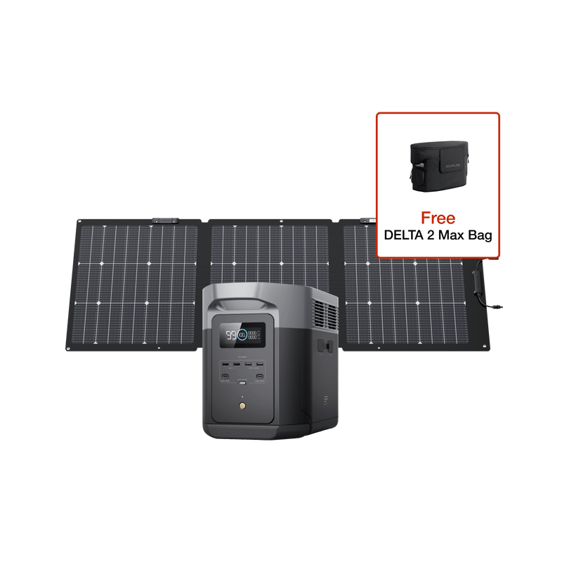 Load image into Gallery viewer, EcoFlow US (Members-only) 1*160W + DELTA 2 Max + Free Bag EcoFlow DELTA 2 Max Solar Generator (PV160W)
