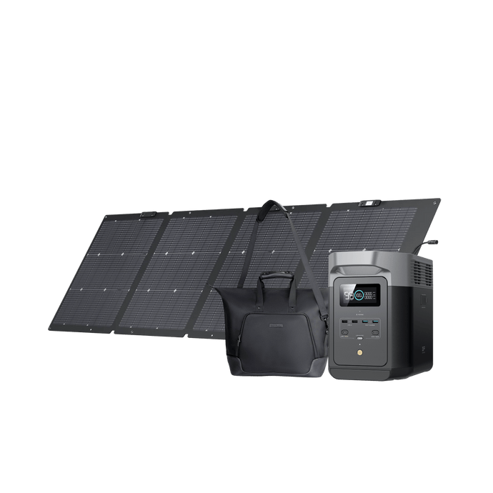 EcoFlow US Bundle EcoFlow DELTA 2 +220W Portable Solar Panel +EcoFlow DELTA 2 Waterproof Bag EcoFlow DELTA 2 Portable Power Station + 220W Portable Solar Panel + DELTA 2 Fashion Waterproof Bag