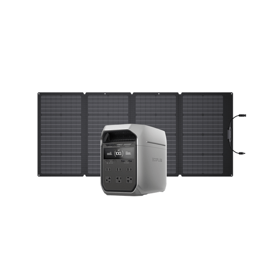 EcoFlow US Bundle DELTA 3 Plus + 160W Solar Panel EcoFlow DELTA 3 Series Solar Generator (PV160W)