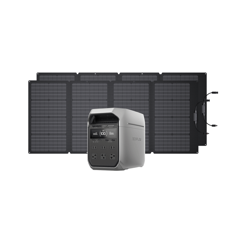 Load image into Gallery viewer, EcoFlow US Bundle DELTA 3 Plus + 160W Solar Panel x 2 EcoFlow DELTA 3 Series Solar Generator (PV160W)
