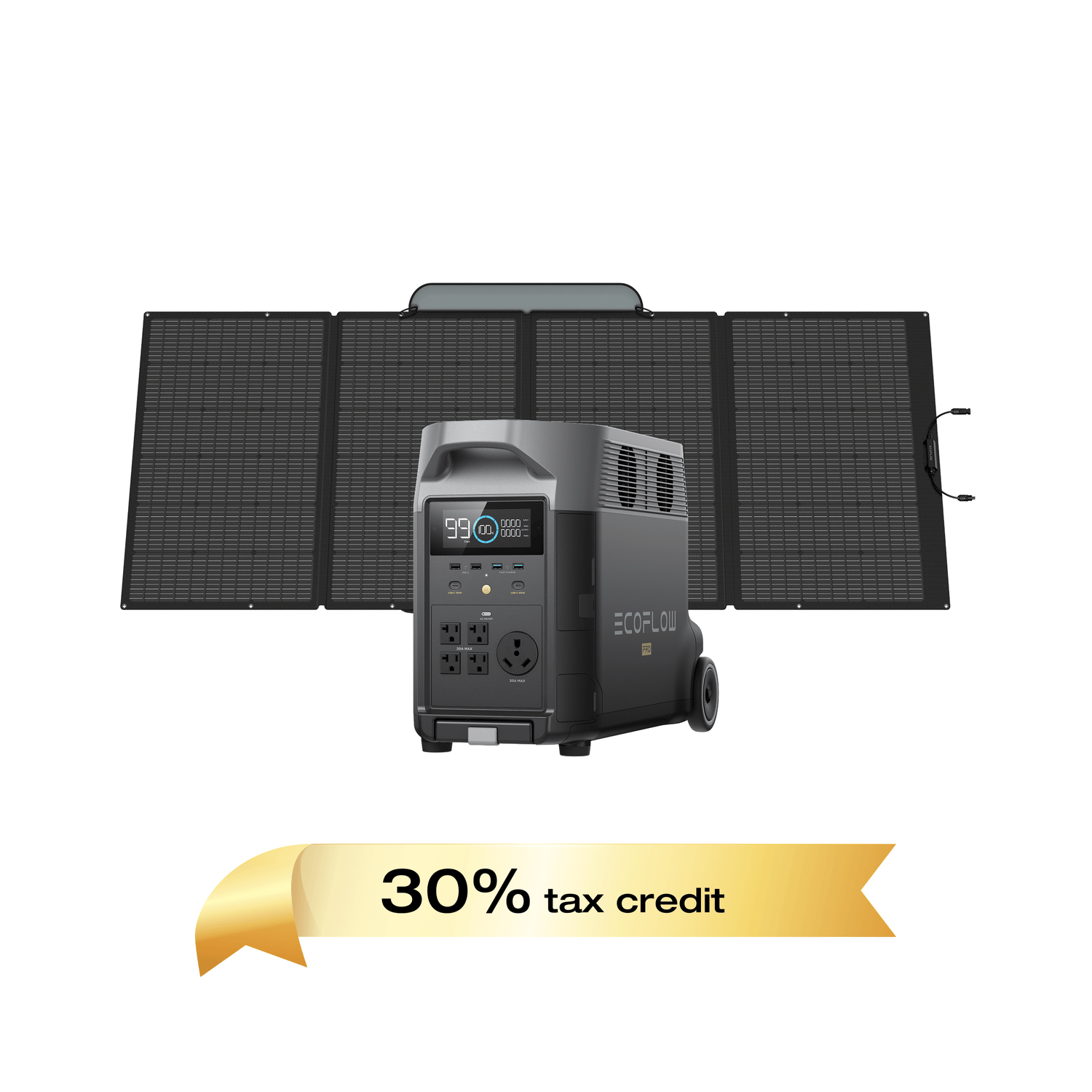 Load image into Gallery viewer, EcoFlow US DP DELTA Pro + 400W Portable Solar Panel EcoFlow DELTA Pro Portable Power Station

