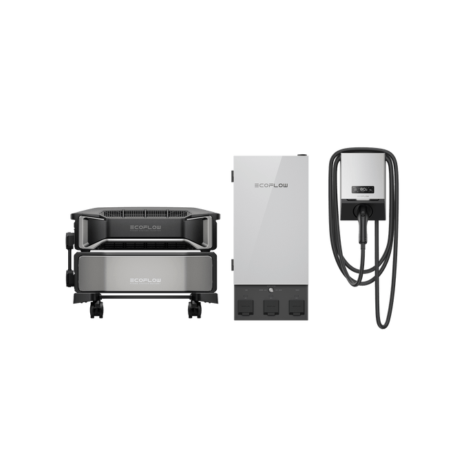 EcoFlow US Solar Panels DELTA Pro Ultra + Smart Home Panel 2 + EcoFlow Power Pulse EV Charger EcoFlow PowerPulse EV Charger (9.6kW)