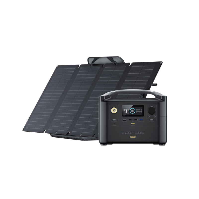 Load image into Gallery viewer, EcoFlow US Bundle 1*160W + RIVER Pro EcoFlow RIVER Pro Solar Generator (PV160W)
