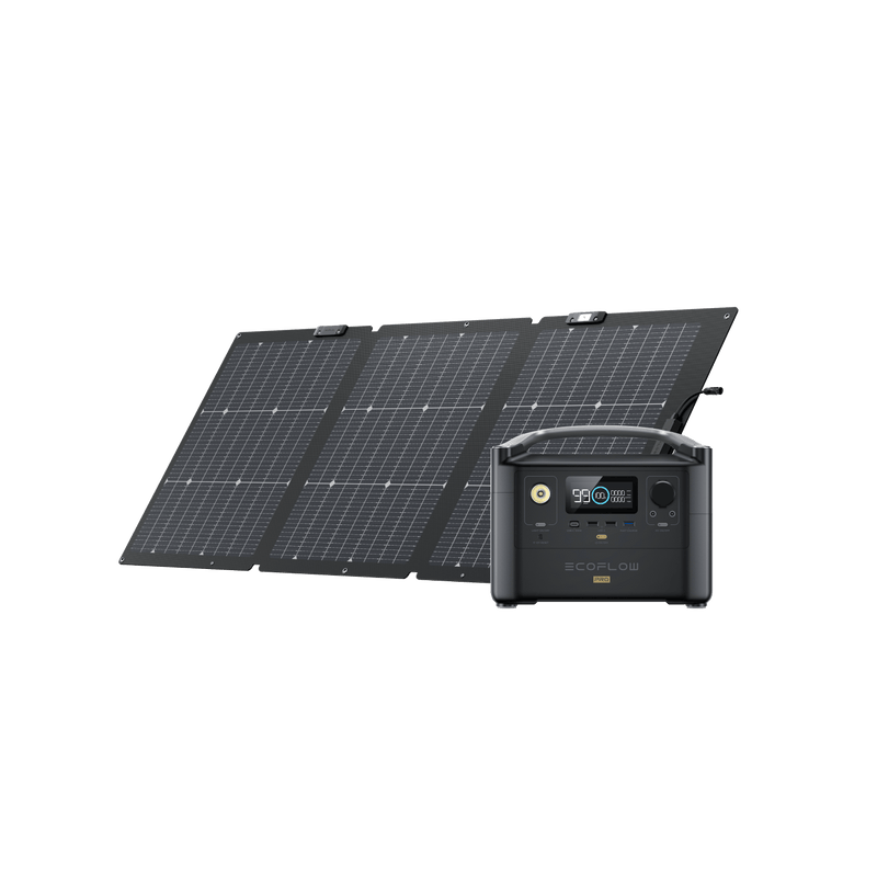 Load image into Gallery viewer, EcoFlow US Bundle 1*160W + RIVER Pro EcoFlow RIVER Pro Solar Generator (PV160W)
