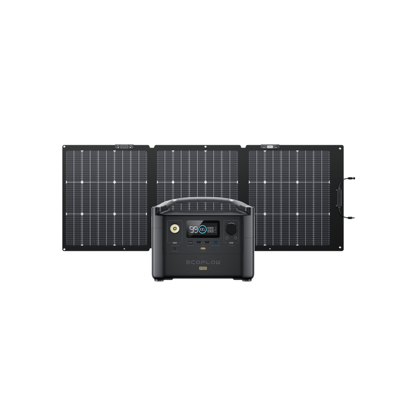 Load image into Gallery viewer, EcoFlow US Bundle 1*160W + RIVER Pro EcoFlow RIVER Pro Solar Generator (PV160W)
