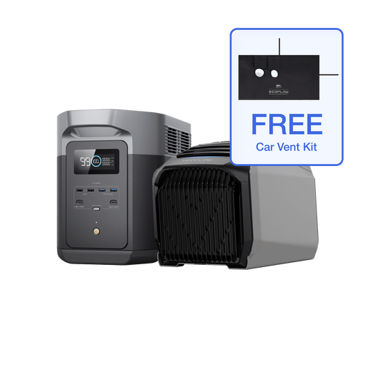 EcoFlow US Early-bird EcoFlow WAVE 2 + DELTA 2 Max  + Free Car Vent Kit EcoFlow WAVE 2 Portable Air Conditioner with Heater