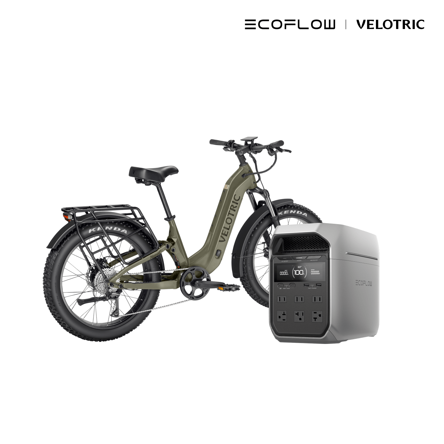 Load image into Gallery viewer, EcoFlow US Standalone EcoFlow DELTA 3 Plus + Velotric Nomad 2x / Step-Thru Sage EcoFlow × Velotric
