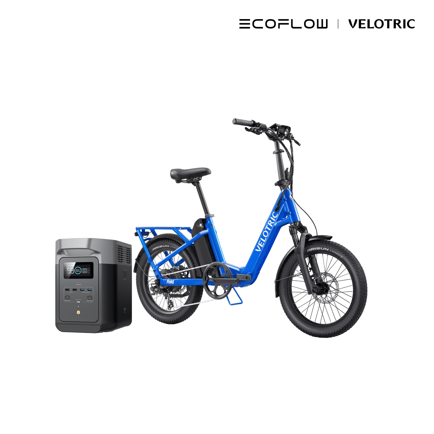 Load image into Gallery viewer, EcoFlow US Standalone EcoFlow DELTA 2 + Velotric Fold / Electric Blue EcoFlow X Velotric (test)

