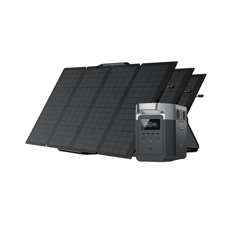 Load image into Gallery viewer, EcoFlow US Bundle DELTA (1300) / 3*160W EcoFlow DELTA + 160W Portable Solar Panel
