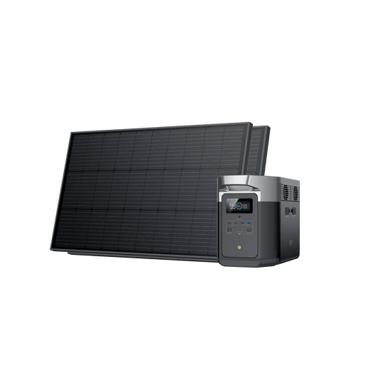 EcoFlow US Bundle DELTA Max (2000) / 2*100W Rigid Solar Panel EcoFlow DELTA Max Portable Power Station + 100W Rigid Solar Panel