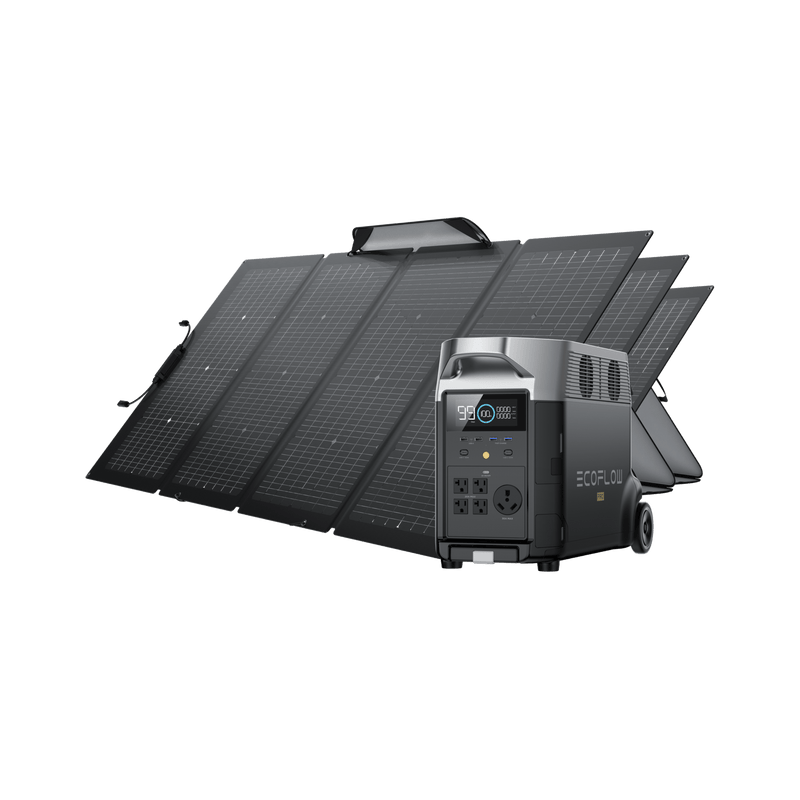 Load image into Gallery viewer, EcoFlow US Bundle 3*220W + DELTA Pro EcoFlow DELTA Pro + 220W Portable Solar Panel
